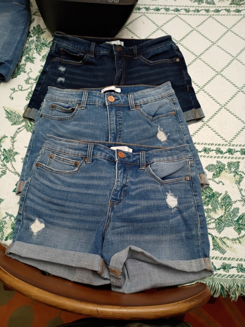 3 pairs of Lauren Conrad Women's Denim Blue Jean Shorts Size 8